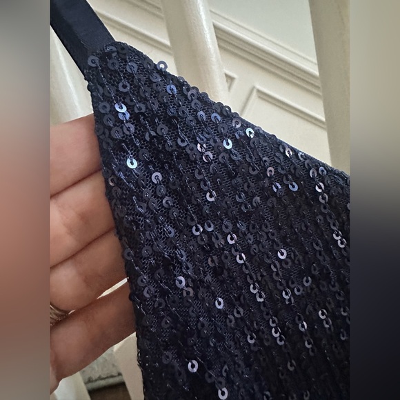 Navy blue sequin romper, size M - Picture 5 of 10